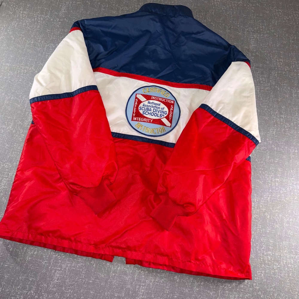 Vintage NASDS Scuba Diving Instructor Windbreaker Jacket XL Colorblock‎ USA